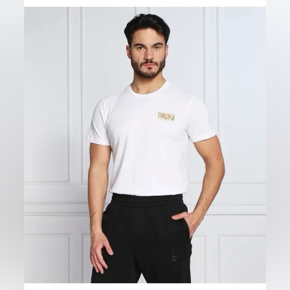 NWT - Emporio Armani Logo Cotton Short Sleeve Shirt - Size XXL - Picture 3 of 9